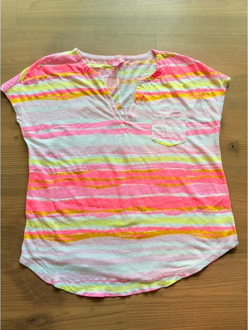 Lilly Pulitzer Duval Linen Top Main Squeeze Stripe